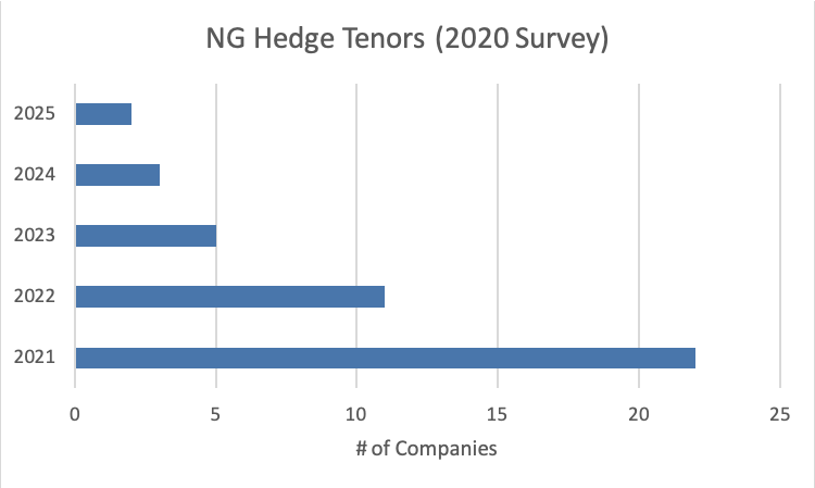 نمودار نظرسنجی NG Hedge Tenors 2020 - نظرسنجی فرصت طلبی آوریل 2021