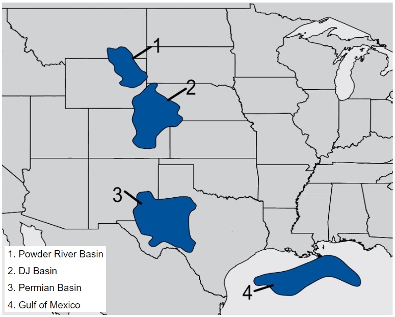 Occidental US Map