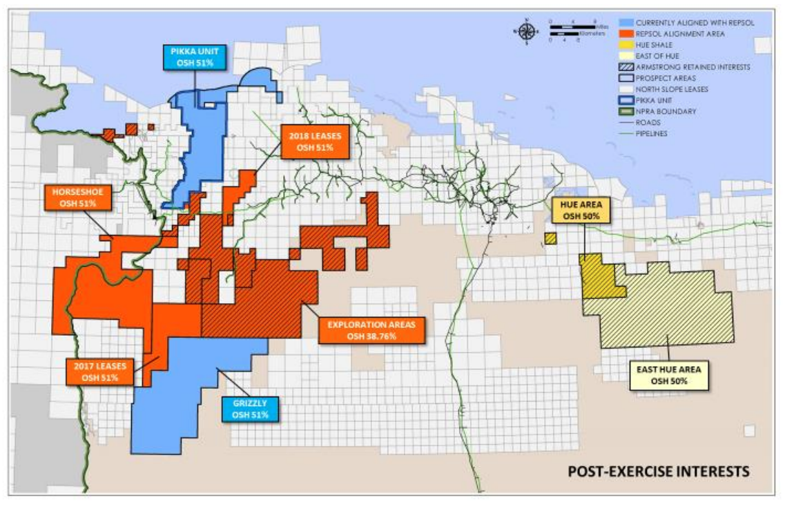 Oil Search Alaska Lease Map Post-Exercise Interests (Source: Oil Search Ltd.)