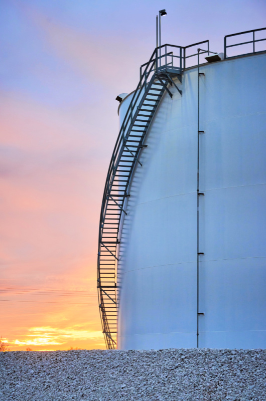 Oil and Gas Investor February 2022 - The Pickup Artists - BCE-Mach storage tank image