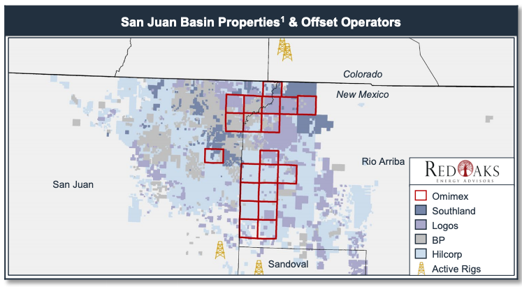 Omimex Resources New Mexico Position Asset Map (Source: RedOaks Energy Advisors LLC)