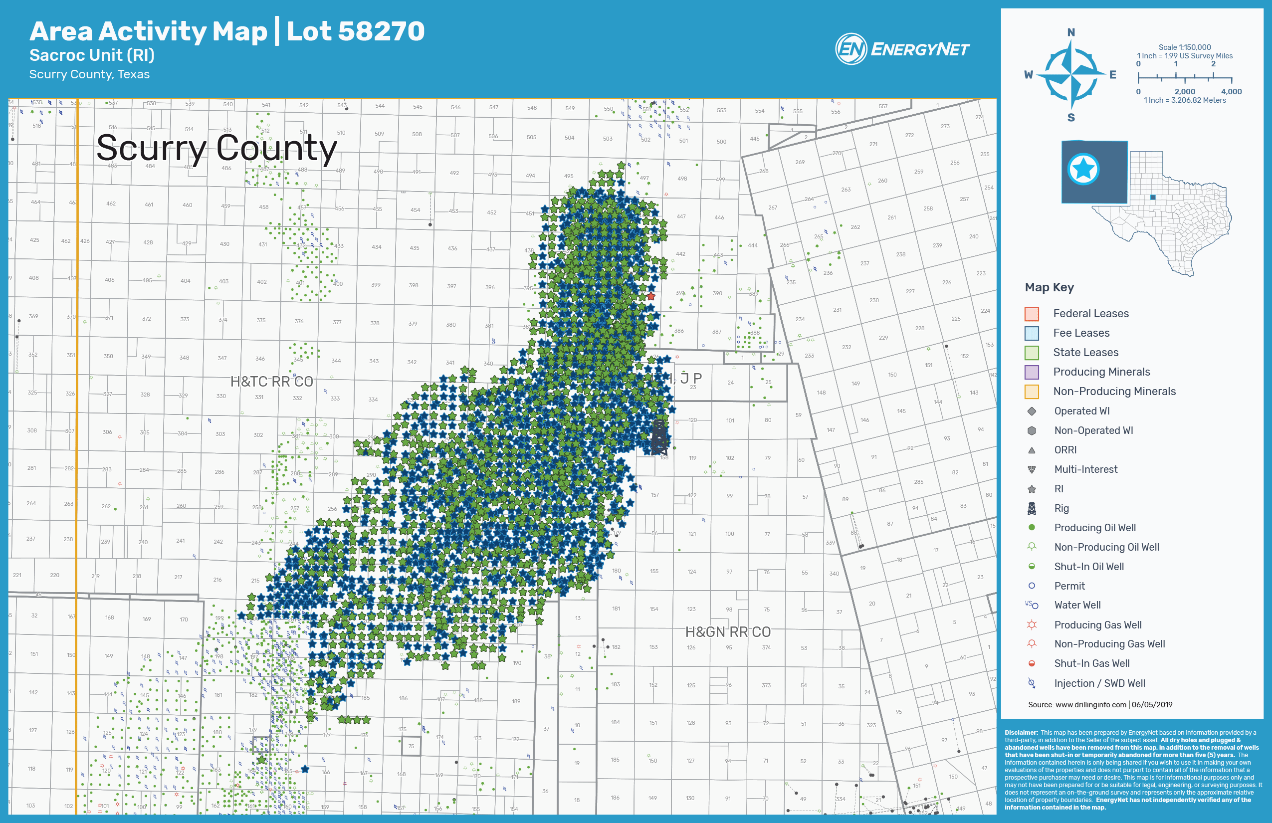 Permian Basin Royalties, Scurry County, Texas Asset Map (Source: EnergyNet)