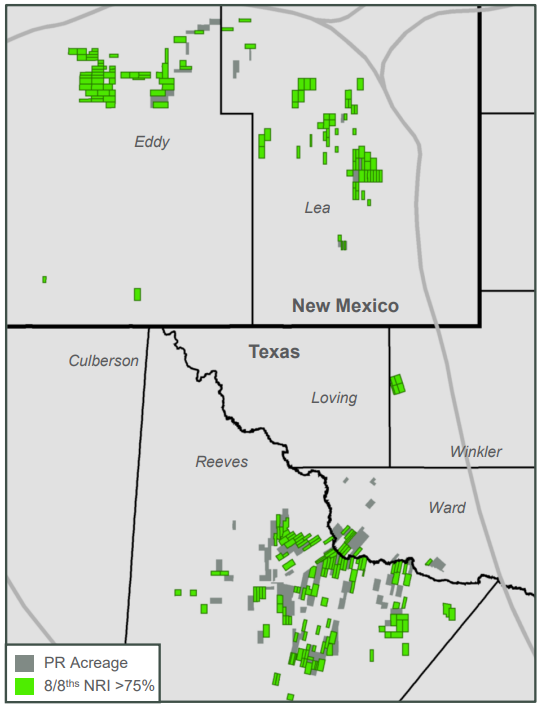 Permian Resources Royalty Map