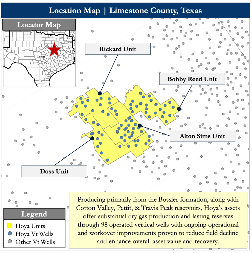 PetroDivest Advisors Marketed - Hoya Energy East Texas Operated Dry Gas Assets