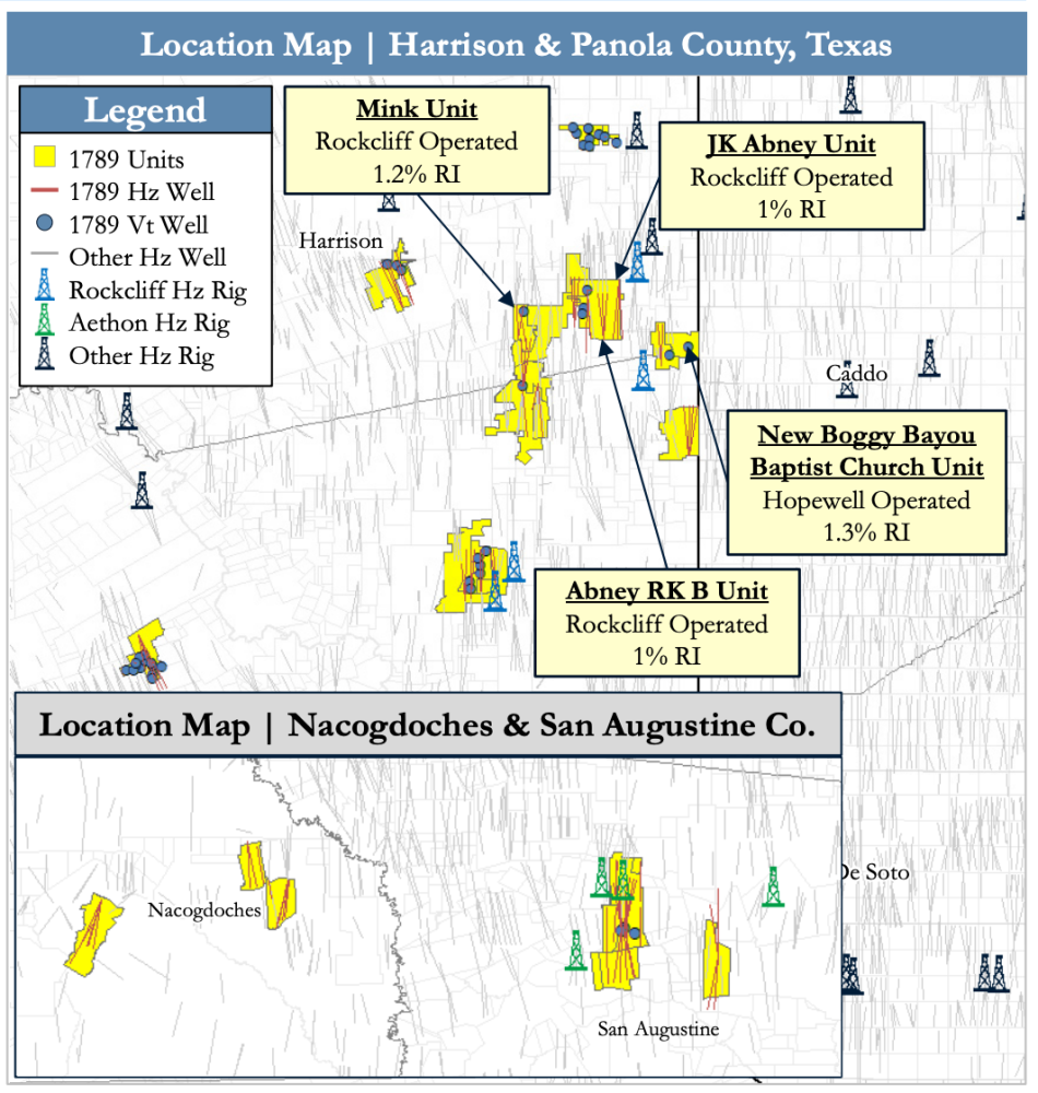 PetroDivest Advisors Marketed Map - 1789 Minerals Fund I Haynesville Opportunity