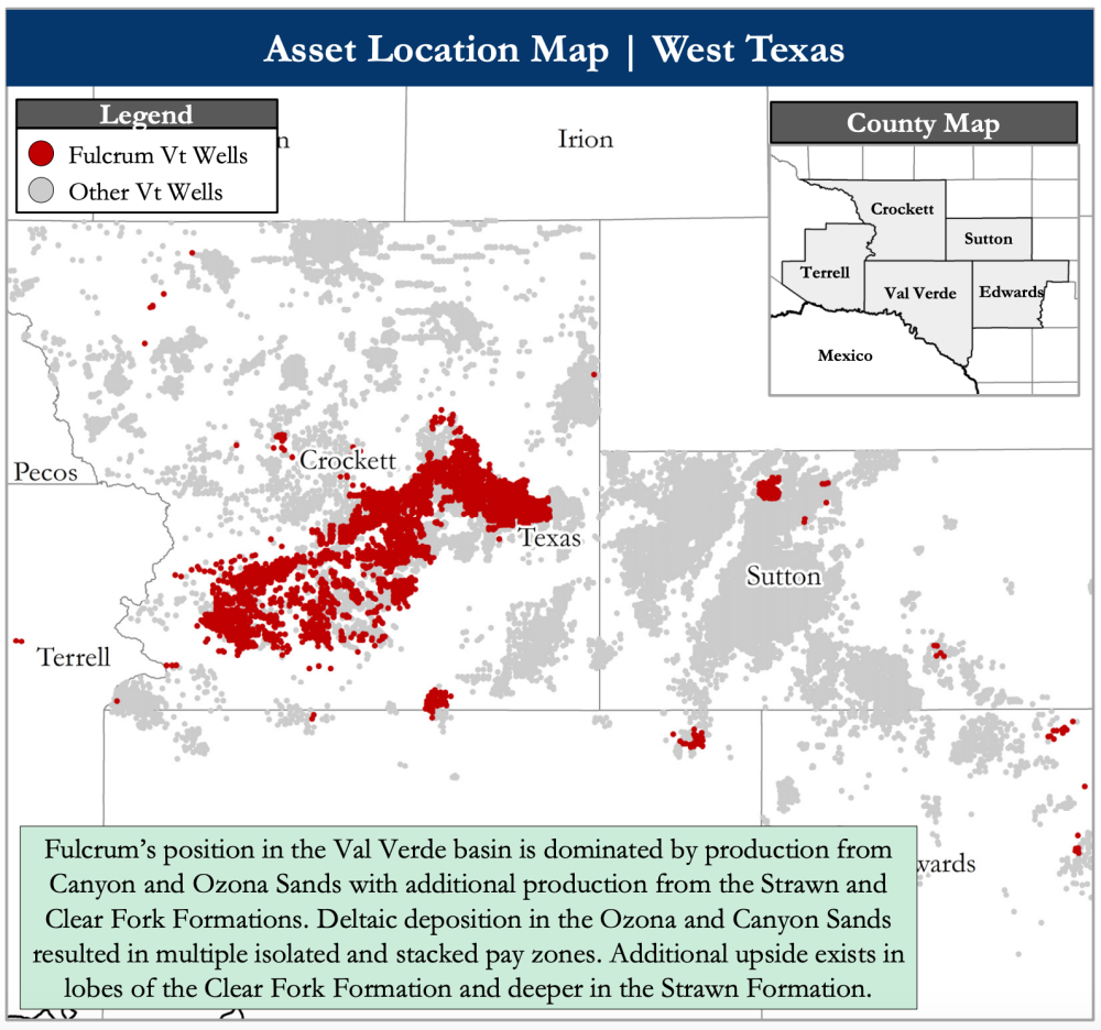 PetroDivest Advisors Marketed Map - Fulcrum Energy Capital Nonop West Texas Assets