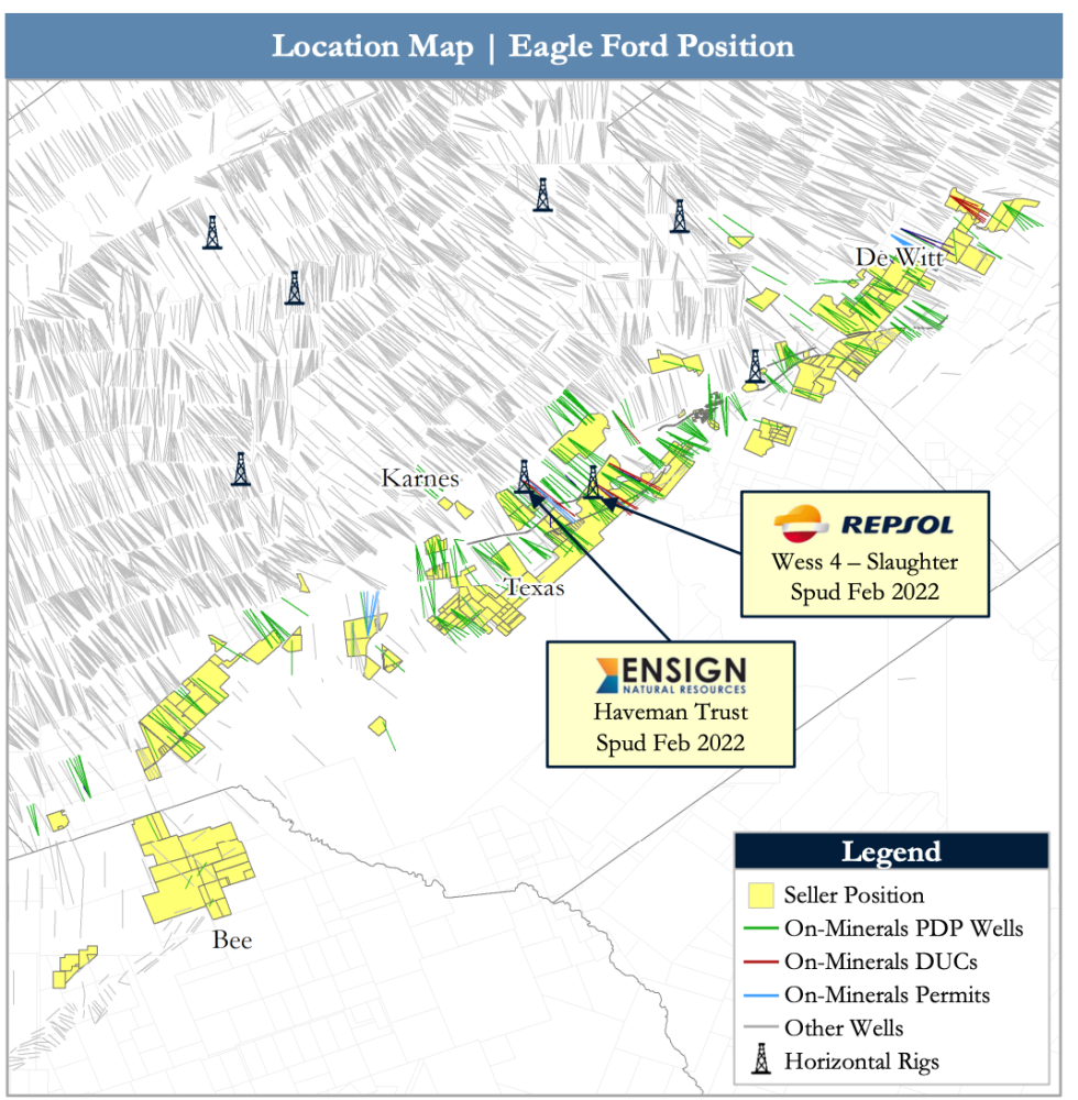 PetroDivest Advisors Marketed Map - Private Seller Eagle Ford ORRI Opportunity