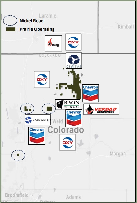 Prairie operating nickel road deal map