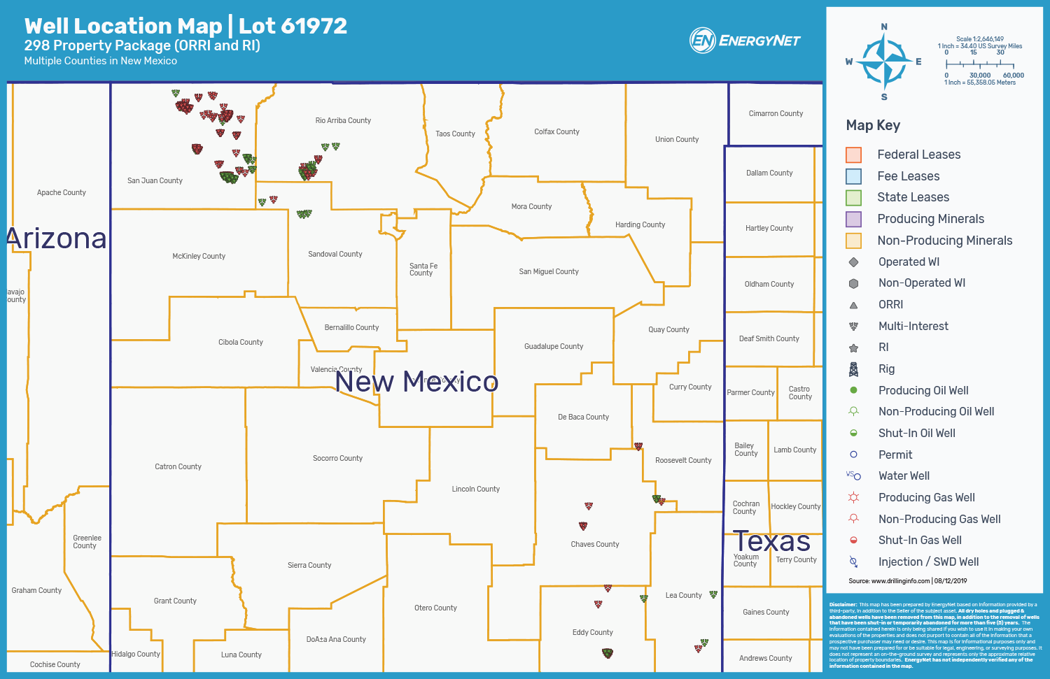 QEP New Mexico Royalties Asset Map (Source: EnergyNet)