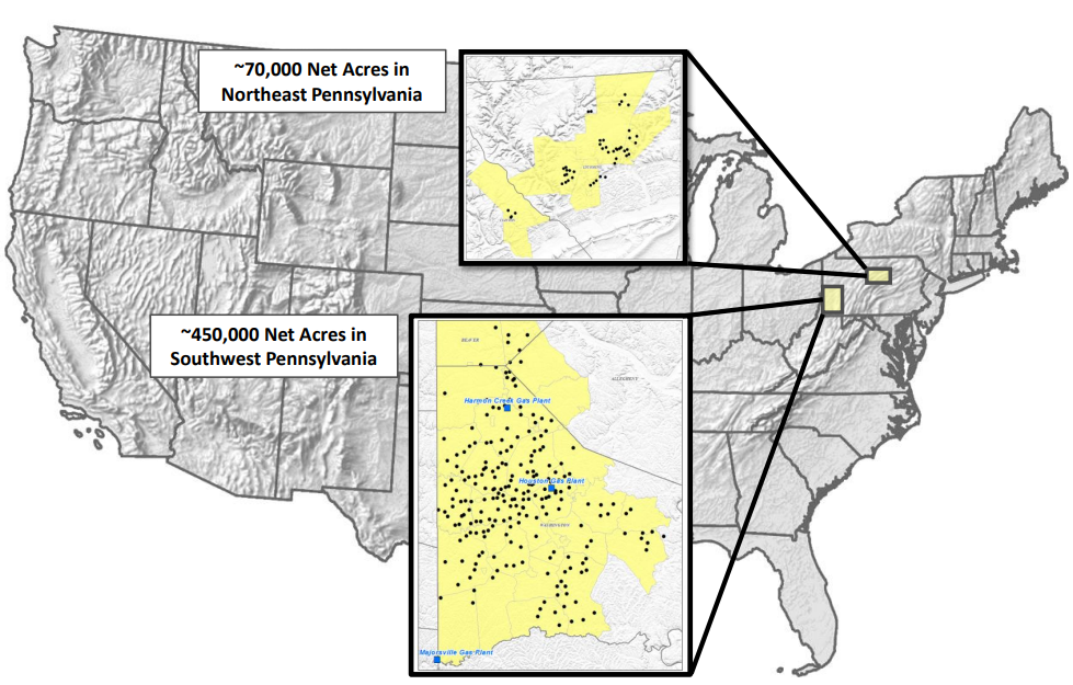 Range Resources Acreage Map