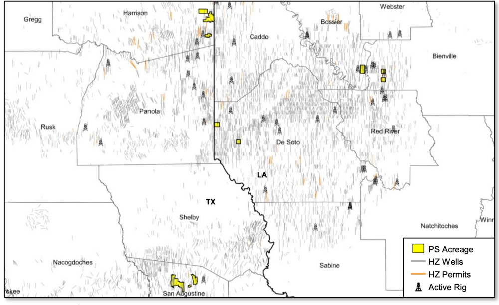 RedOaks Energy Advisors Marketed Map - Haynesville Minerals Across East Texas Louisiana