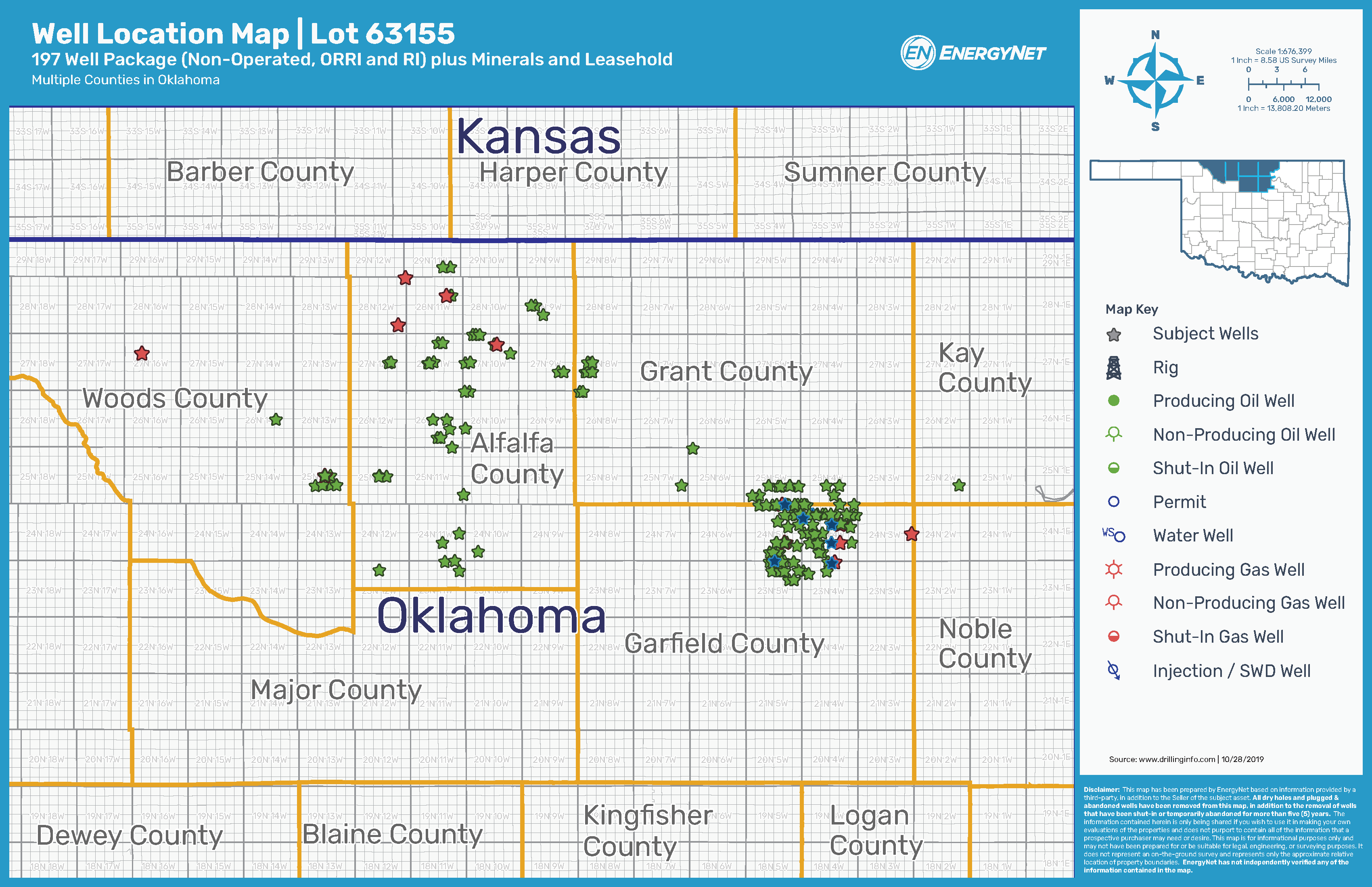 Package Oklahoma Asset Map (Source: EnergyNet)