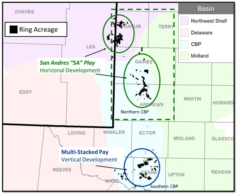 Ring Energy Acreage Map