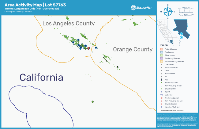 Rivercrest Royalties II Lot 57763 Los Angeles County, California Asset Map (Source: EnergyNet)