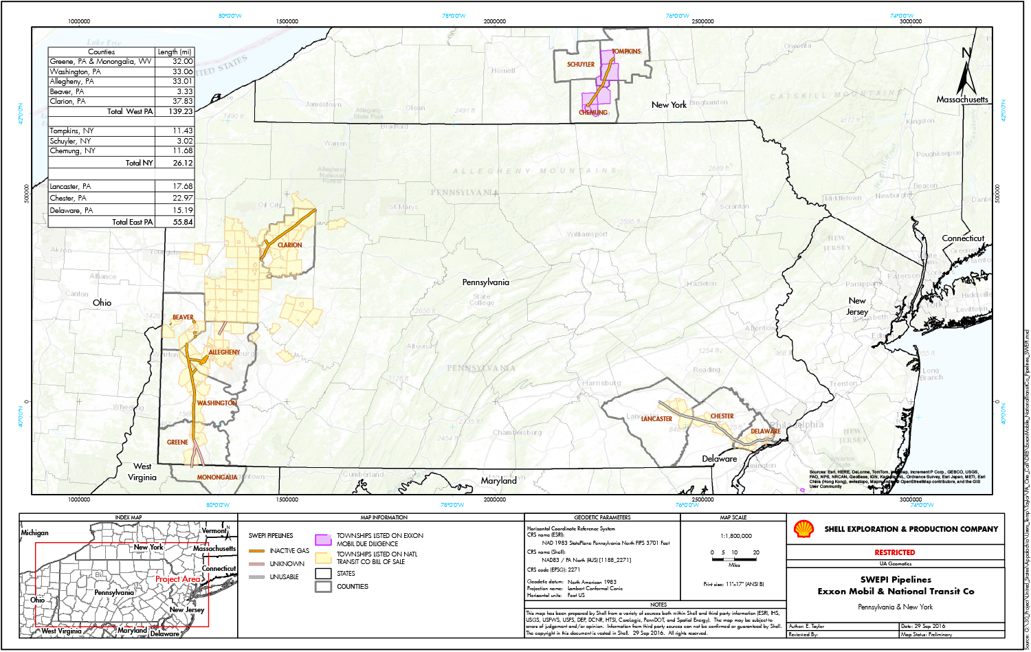 SWEPI National Transit Pipeline Asset Map (Source: EnergyNet)