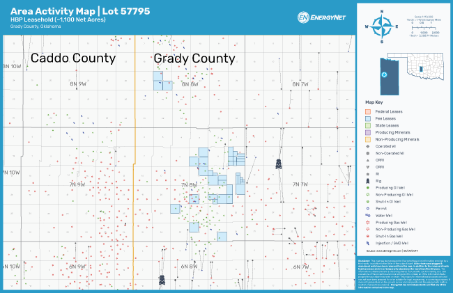 Samson Resources Grady County, Oklahoma Asset Map (Source: EnergyNet)