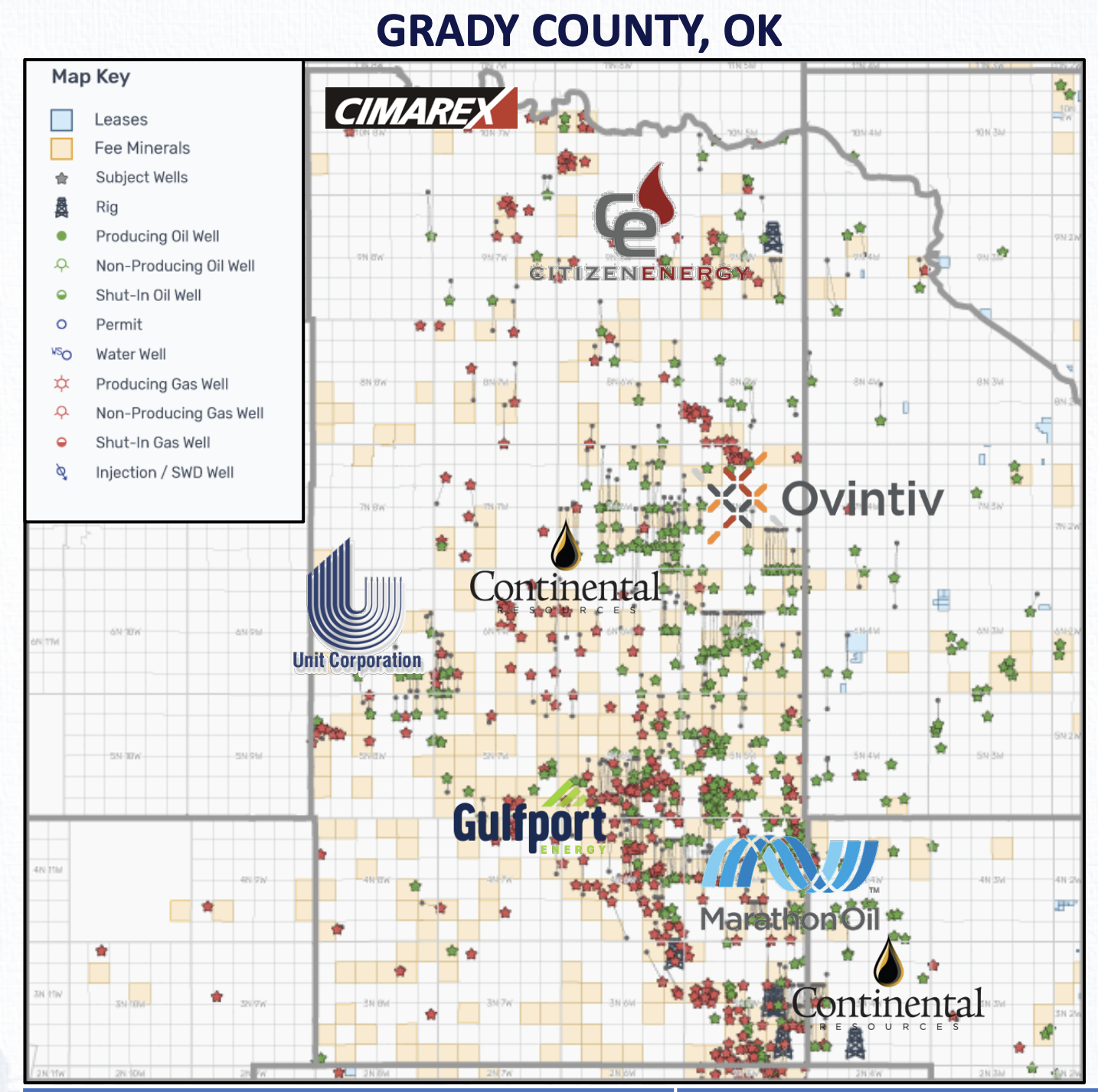 Marketed: Riviera Resources Remaining Assets Focused in Oklahoma’s Grady County Map1