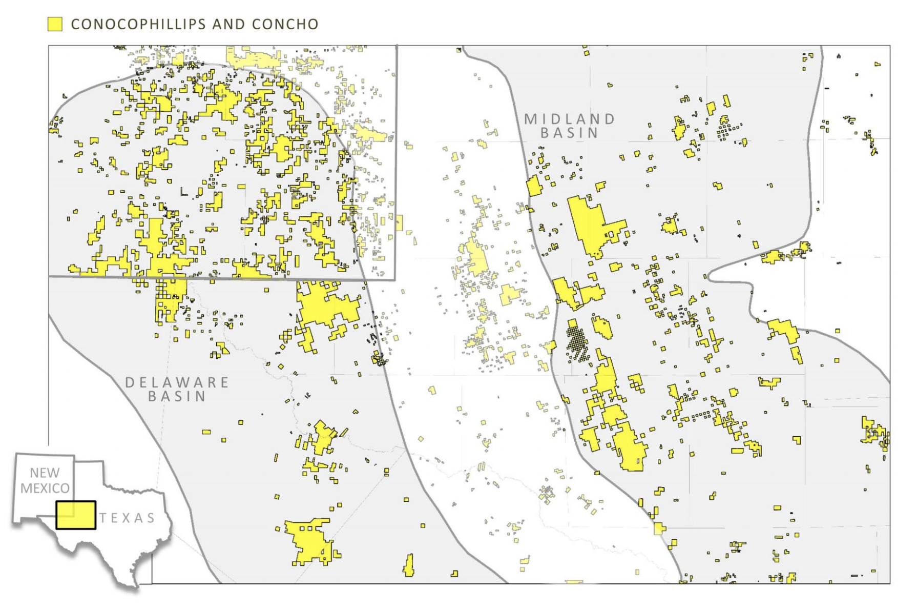 ConocoPhillips and Concho Resources combined Permian Basin position (Source: ConocoPhillips Co./Concho Resources Inc.)