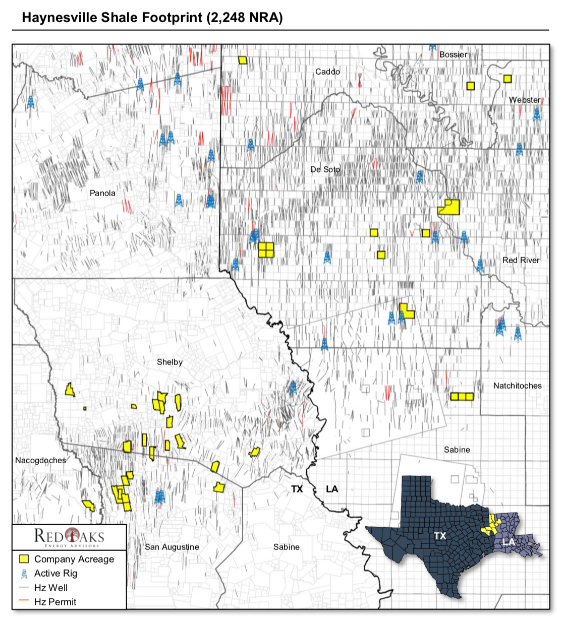 Marketed: Haynesville Mineral Position in Texas, Louisiana