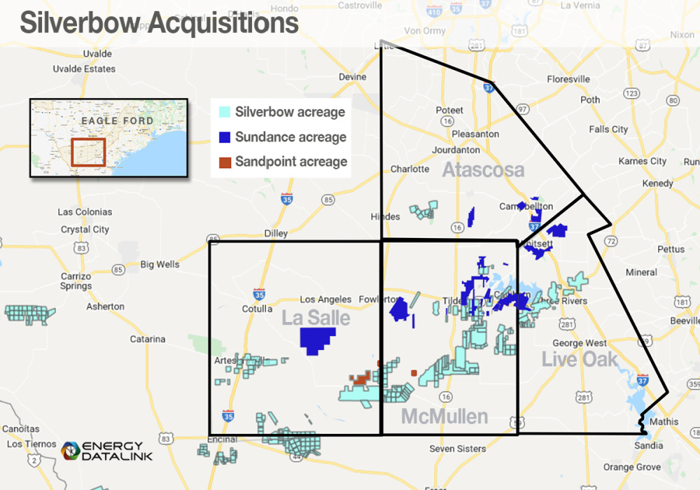 SilverBow Acquisitions Rextag Energy Datalink Map