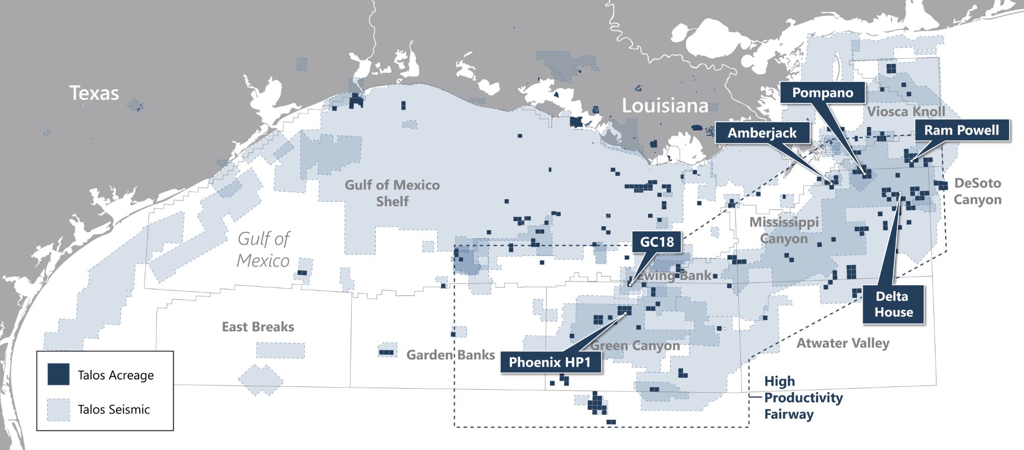 Talos Gulf of Mexico Acreage Map