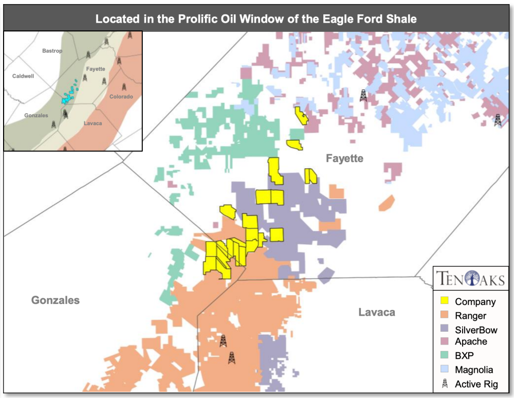 TenOaks Energy Advisors Marketed Map - Flatonia Earthstone Energy Operated Eagle Ford Properties