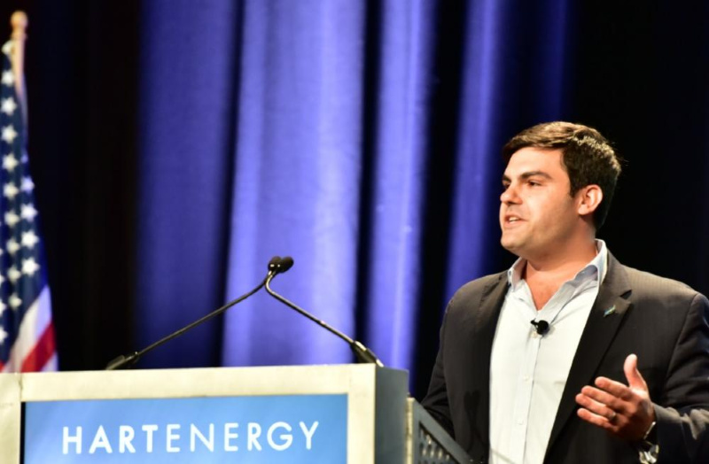 Toby Rice pictured speaking at Hart Energy’s DUG East conference in 2016 while he was COO of Rice Energy. (Source: Hart Energy)