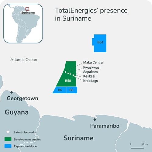 TotalEnergies Suriname Map