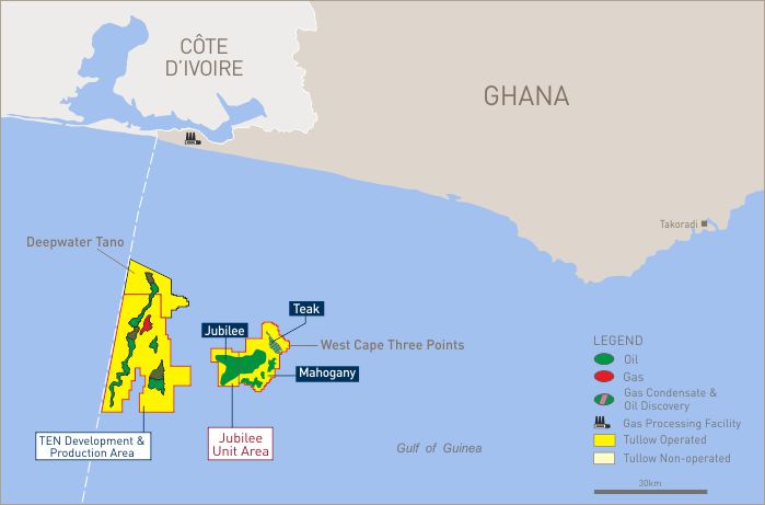 Tullow-Ghana Jubilee Map