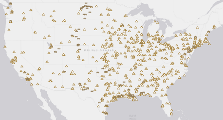 U.S. Crude and Petroleum Product Terminals Map