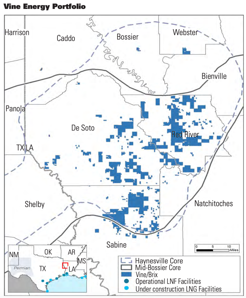 Vine Energy Portfolio Map - Oil and Gas Investor Executive Q and A August 2021