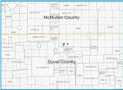 VistaTex Energy Property 56709 Duval County, Texas Asset Map (Source: EnergyNet)
