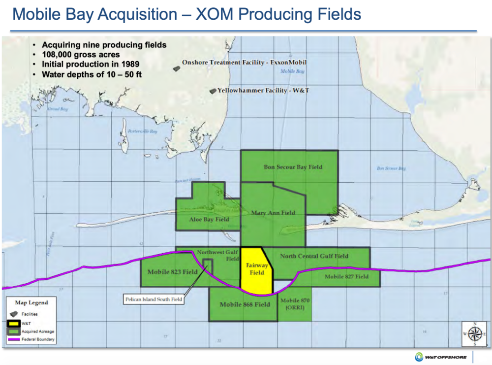 W&T Offshore Mobile Bay Acquisition Asset Map