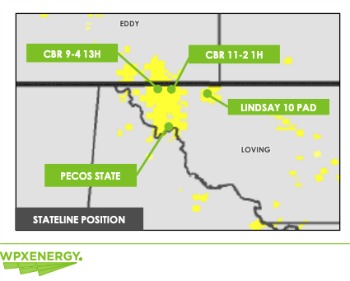 WPX Energy Stateline Position Asset Map (Source: WPX Energy Inc.)