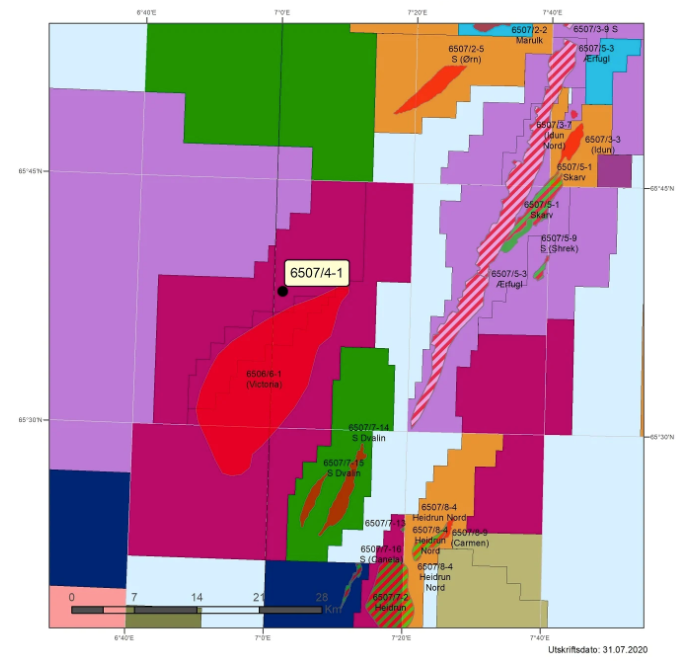 The Warka discovery is located north of the Victoria discovery in the Norwegian Sea. (Source: Norwegian Petroleum Directorate)