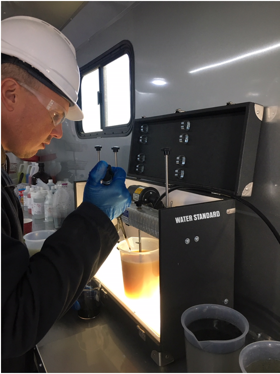 Water Standard’s engineering manager performs water treatment optimization analysis at a client’s site. (Source: Water Standard)