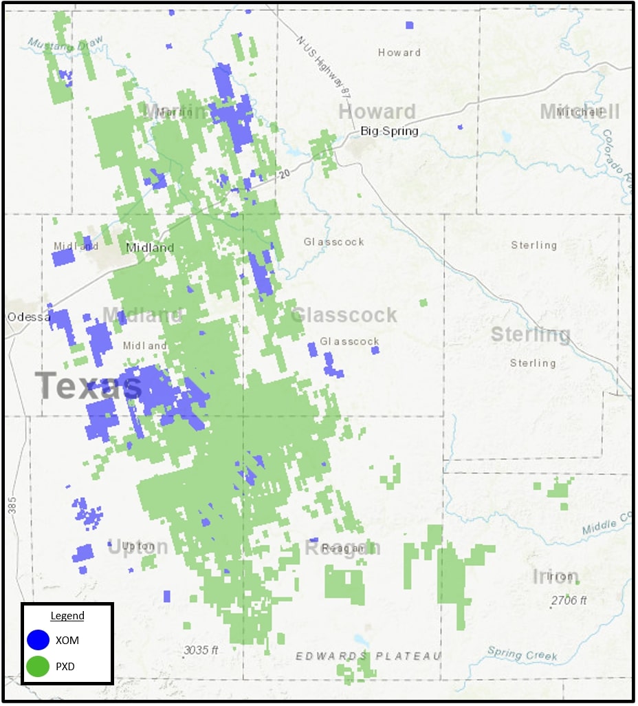 XOM AND PXD ACREAGE