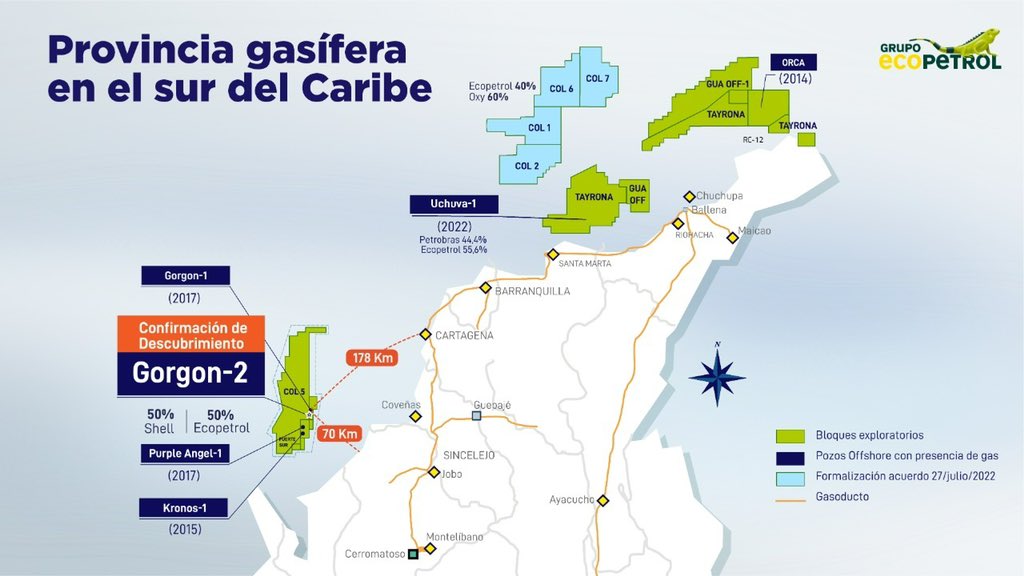 Colombia's offshore Caribbean region. Source: Ecopetrol