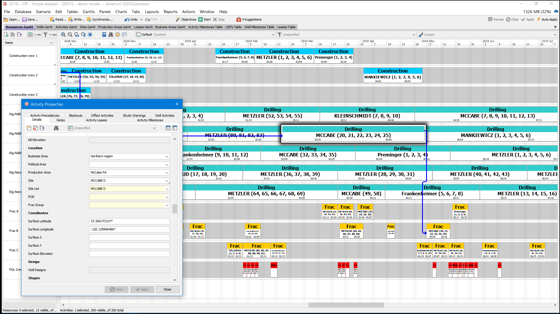 Figure 1: Resource Gantt Chart with drag and drop scheduling