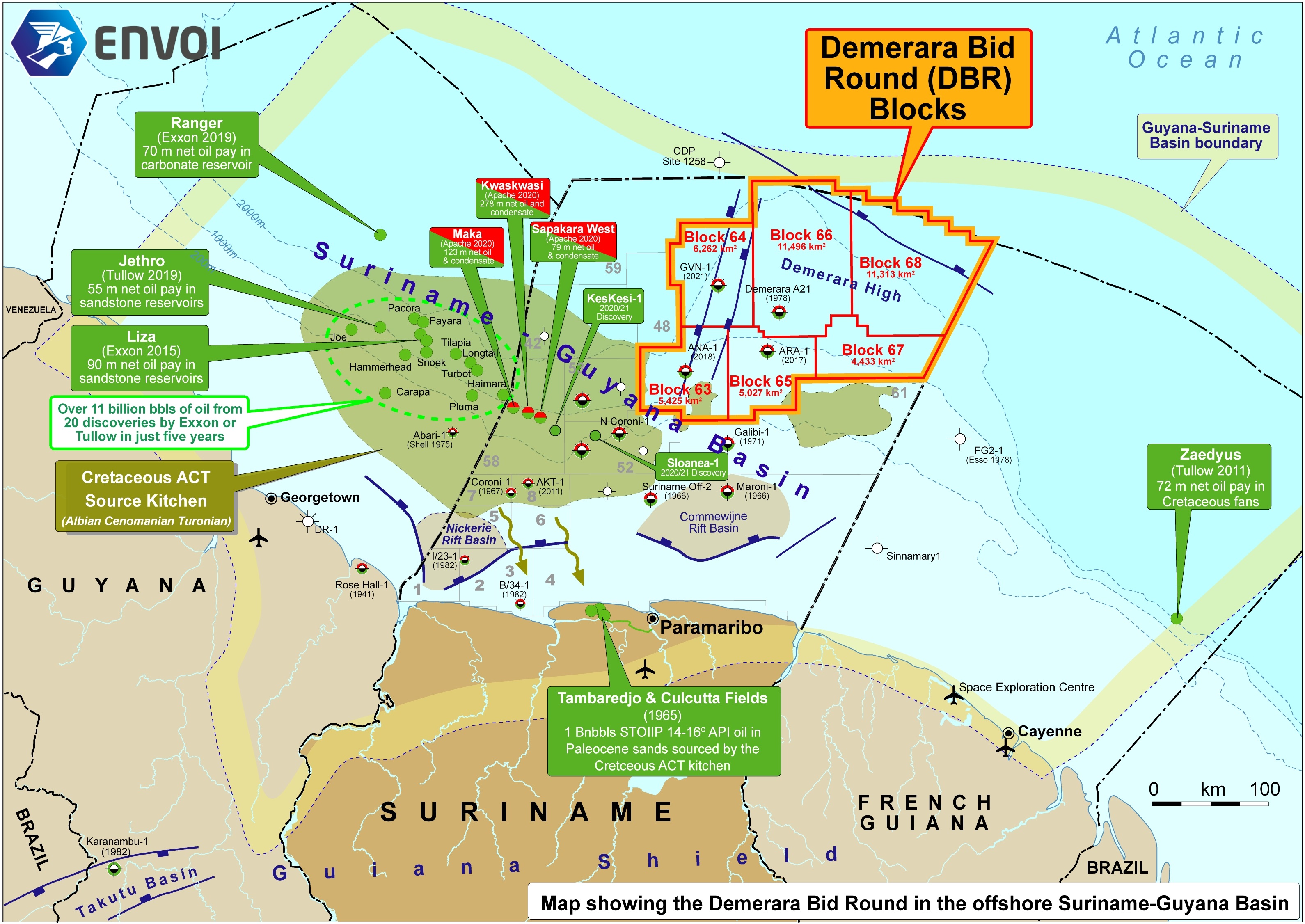 Map of Suriname’s regional dbr blocks