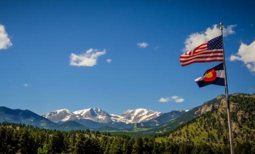 A view of Rocky Mountain National Park from the YMCA of the Rockies.