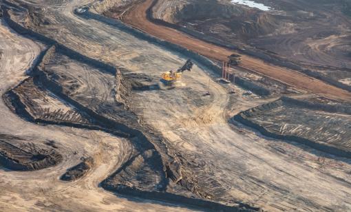 Aerial view of Canadian oil sands