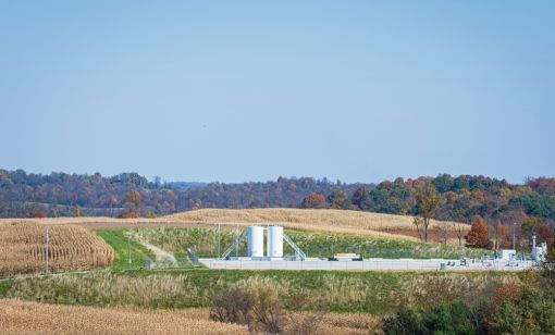 A natural gas pad in Jefferson County
