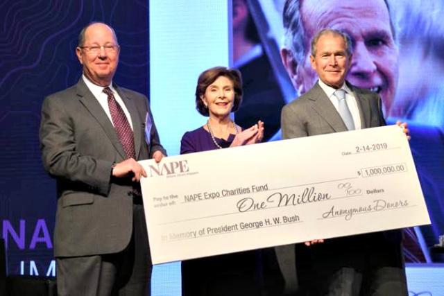 America’s Landmen Honor George H.W. Bush With $1 Million Donation At NAPE
