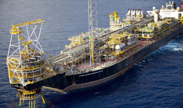 The Kwame Nkrumah FPSO operates in the Jubilee oil fields offshore Ghana. (Source: Kosmos Energy)