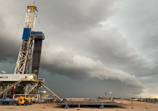 Drilling in the Permian Basin has been an area of focus for U.S. Energy Development Corp. Pictured is the Nabors 1206 Storm rig. (Source: U.S. Energy Development Corp.)