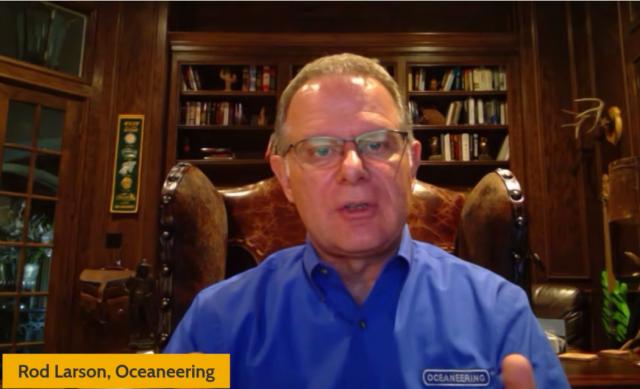 Oceaneering International Inc. CEO Rod Larson speaks Jan. 14 during an SPE Live virtual session. (Source: SPE Live/YouTube)
