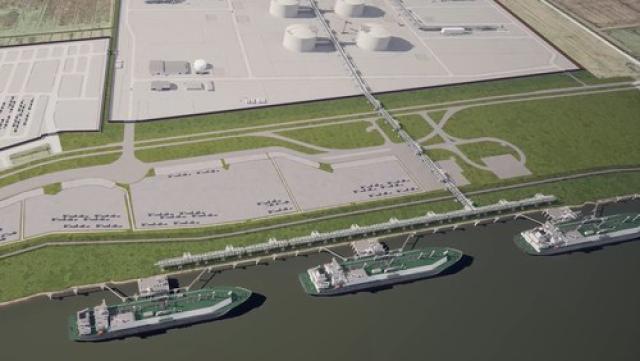 Venture Global LNG’s 20-year deal with EnBW involves LNG from its terminal in Plaquemines Parish, La. FID on the $13.2 billion project was made earlier this year. (Source: Venture Global LNG)