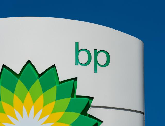 BP logo for gas station.