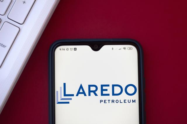 Laredo Petroleum Logo on a smartphone.